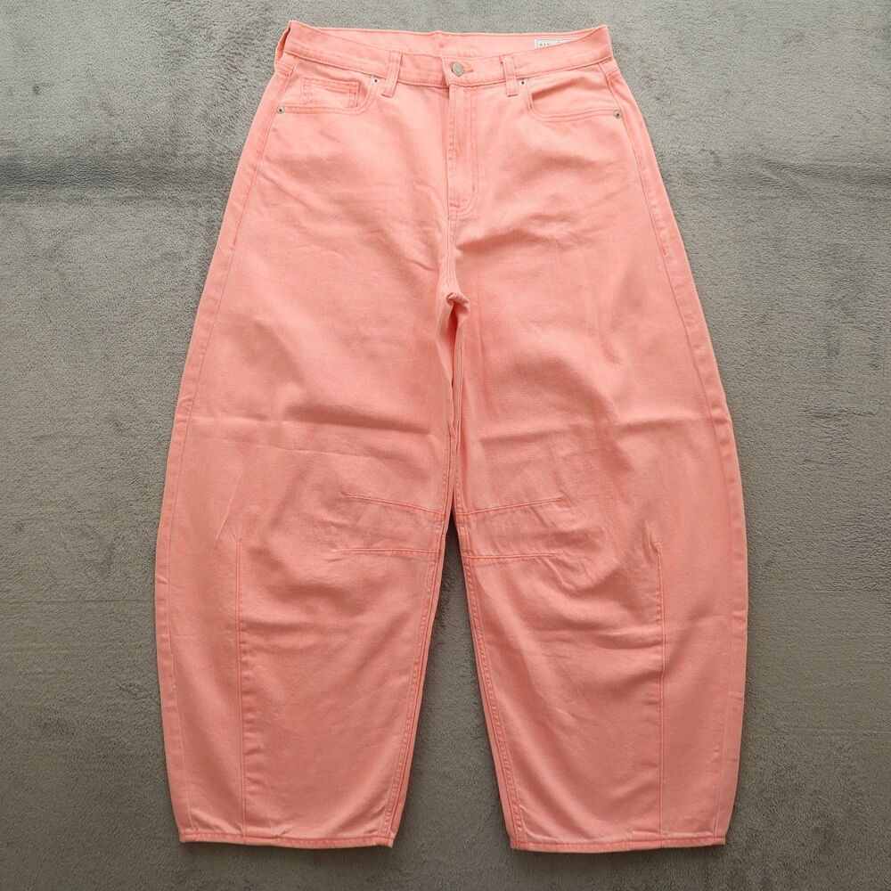Gap Jeans Women's Size 10R Pink High-Rise Horseshoe Barrel Leg Denim 28 " Inseam
